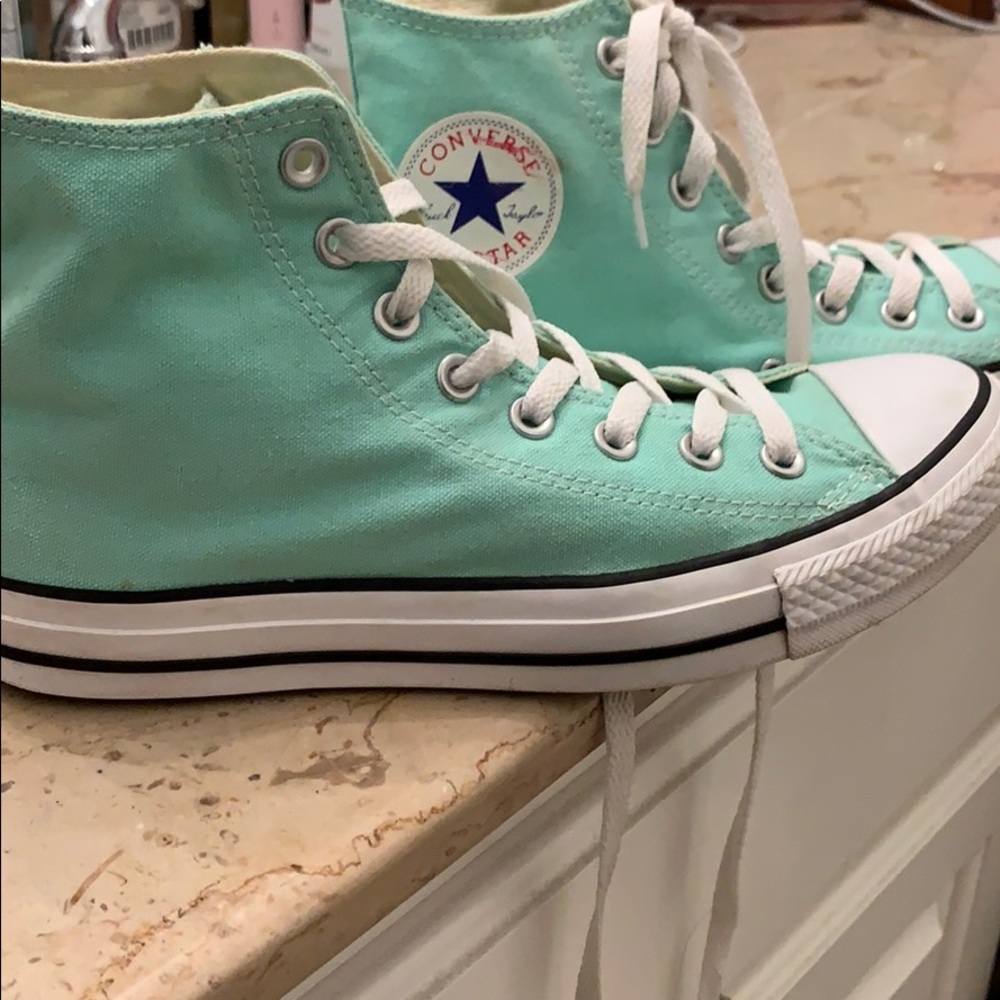Teal High Top Converse